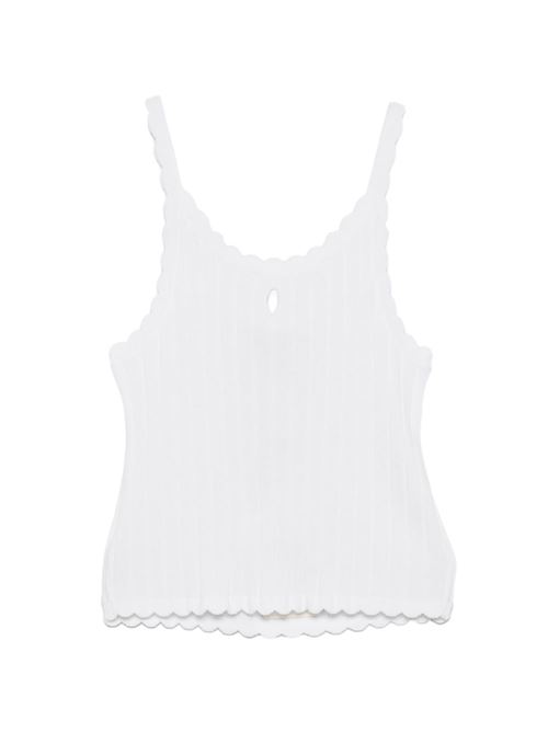 Canotta bambina Twinset bianca in maglia TWINSET Kids | 261GJ301200526